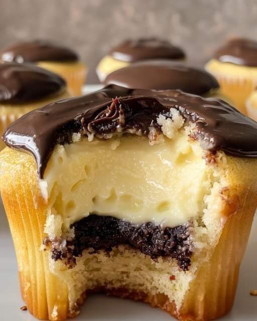 Boston Cream Cupcakes