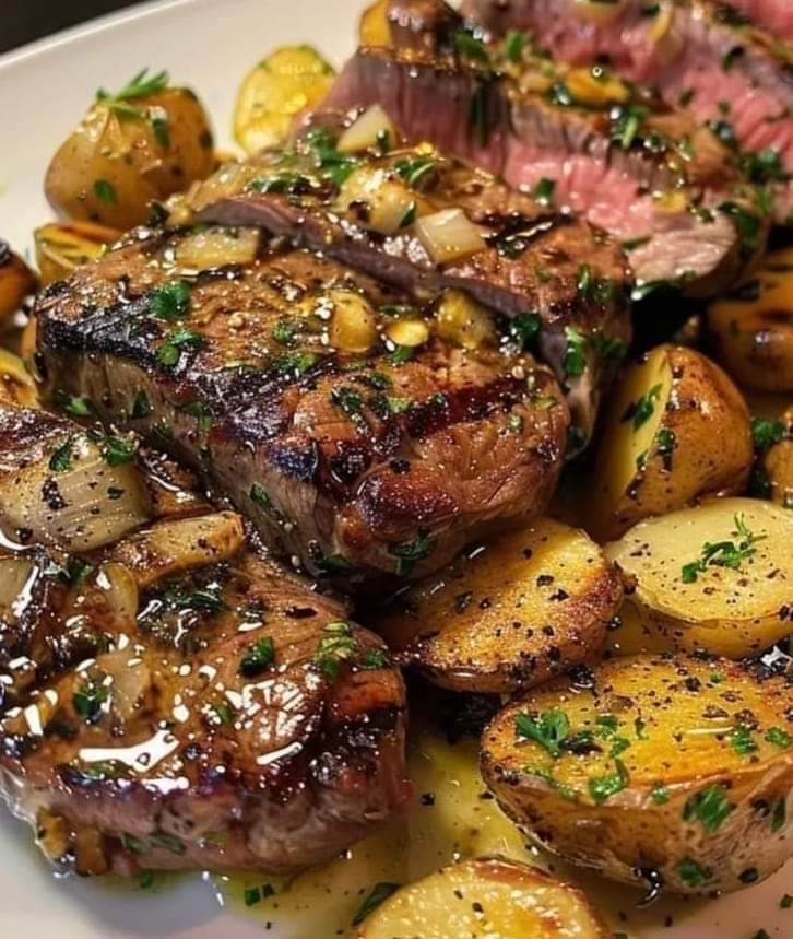 Garlic Butter Steak and Potatoes